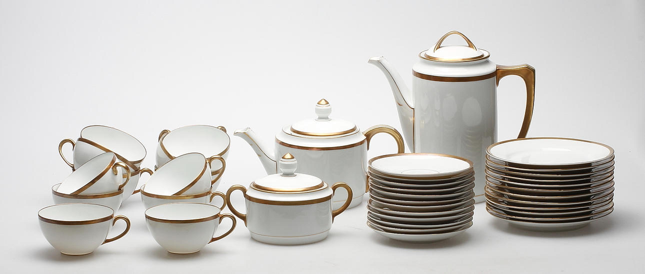 SERVIS, 27 delar, porslin, PM, Bavaria, Tyskland, 1900-talets första hälft.