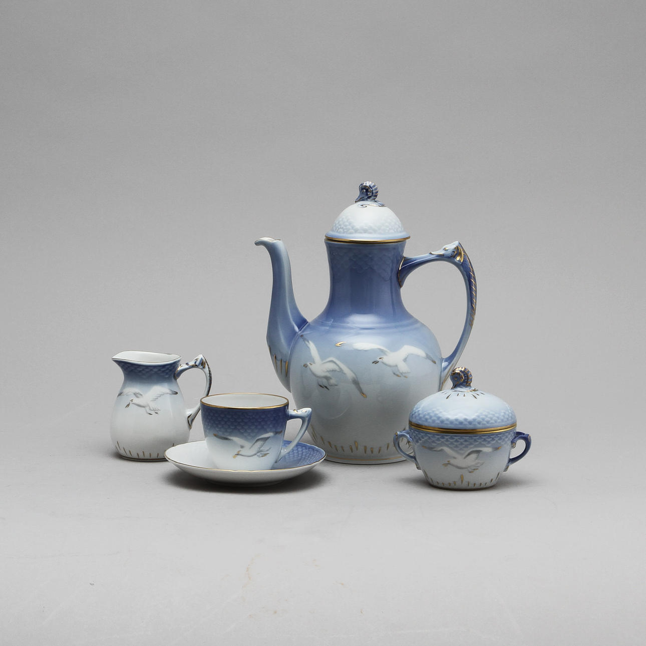 KAFFESERVIS, 15 delar, "Måsen", Bing & Gröndahl.