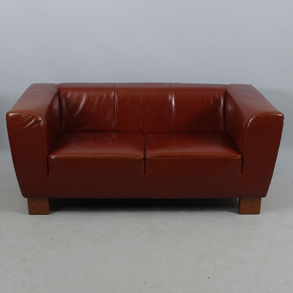 SOFA, brown leather, MAXDIVANI, Italy.