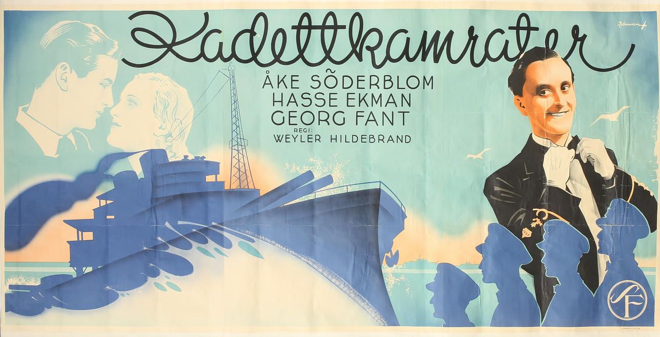 AFFISCH, från filmen "Kadettkamrater", Ljunglöfs Stockholm.