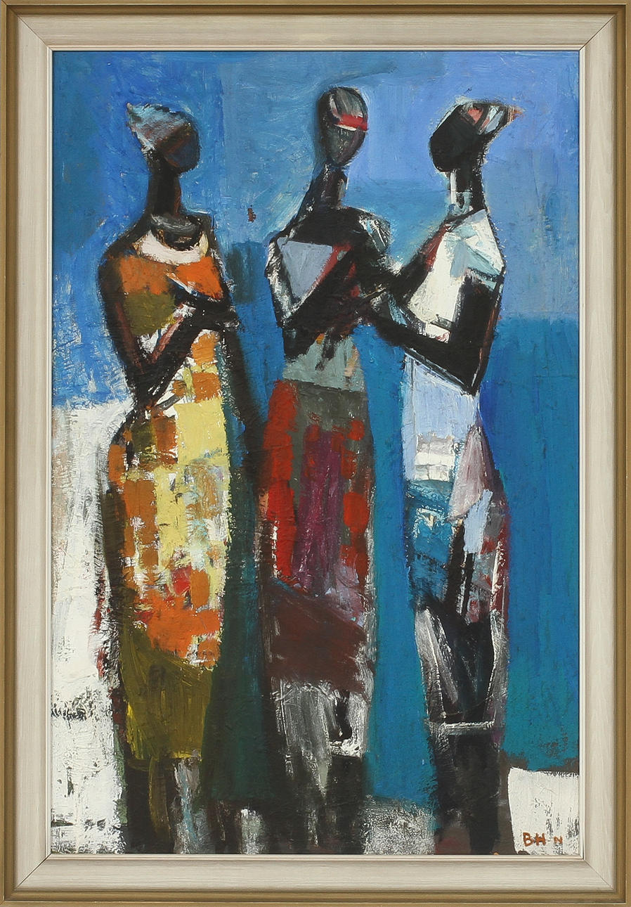 BRITA HANSSON. Olja på pannå, signerad.