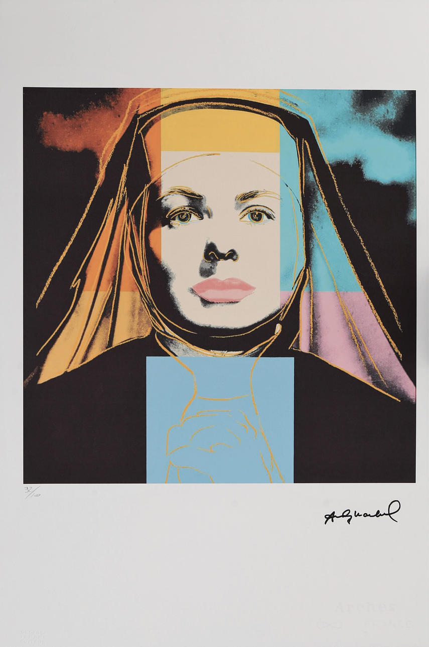 AFTER ANDY WARHOL. "Ingrid Bergman as the Nun".