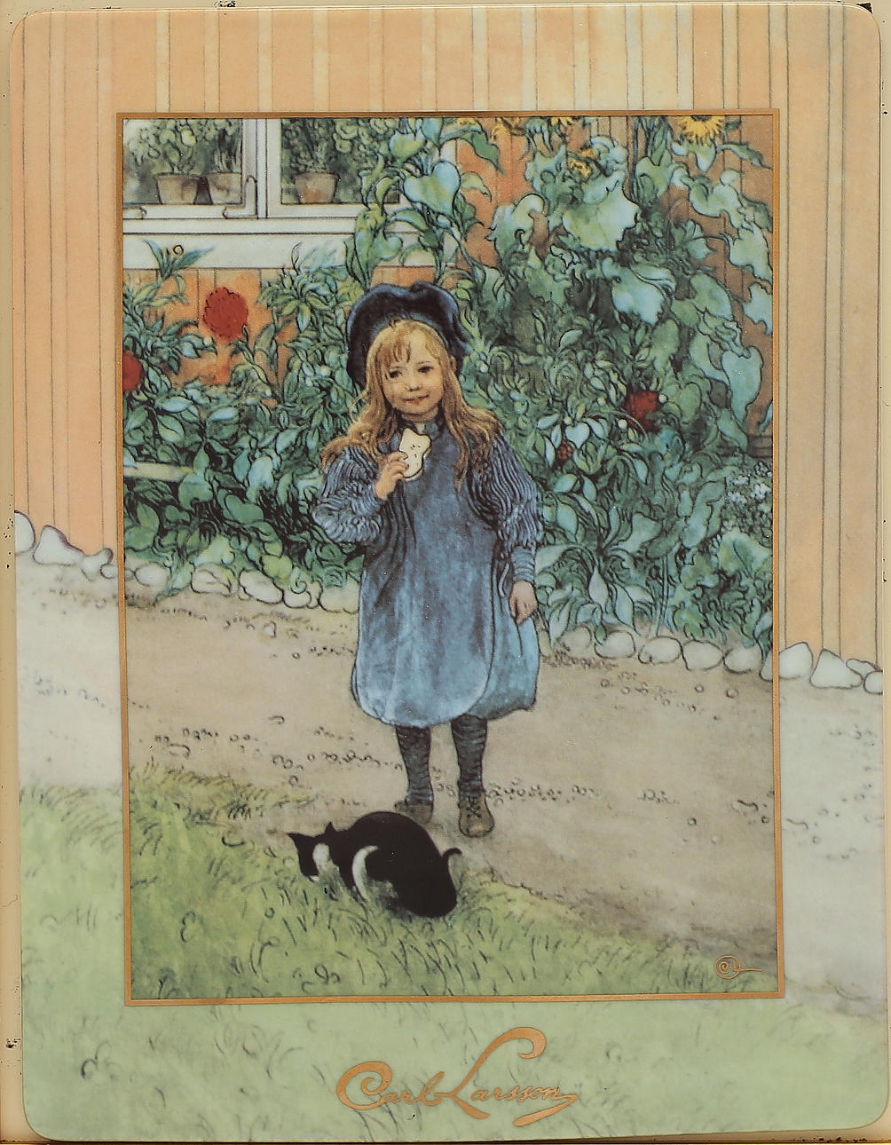 SEINÄPLAKETTI, "Carl Larsson", Goebel, Saksa.
