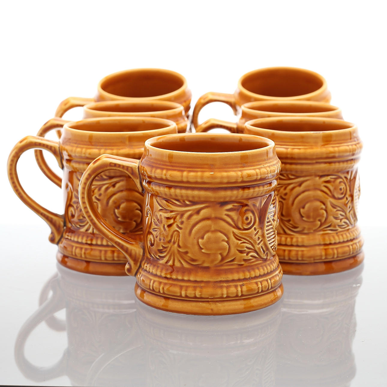 STOP, 7 st, porslin, "Granit", Ungern.