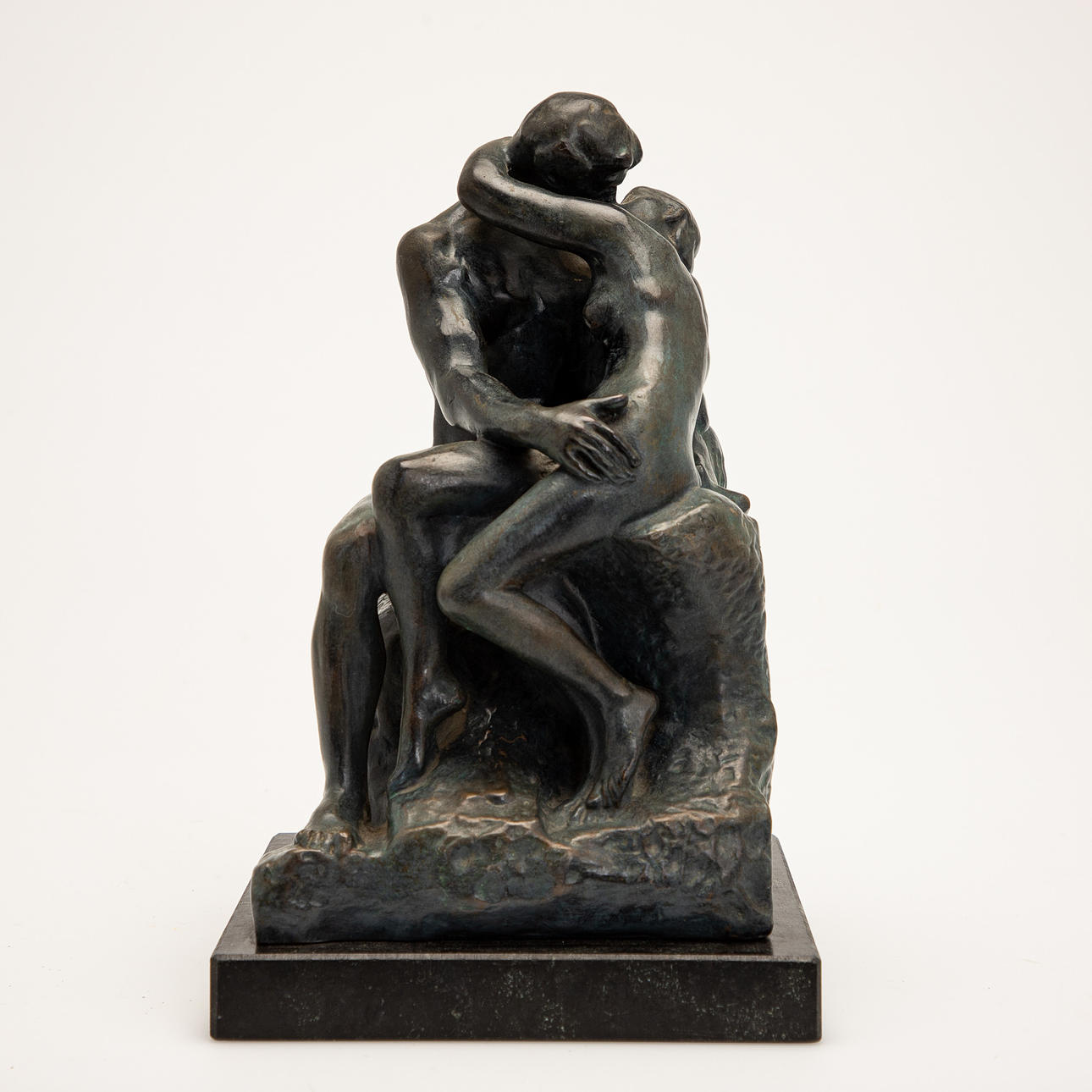 AUGUSTE RODIN. REPLIKA. Figur, Kysset, Bronze, 20. århundrede.