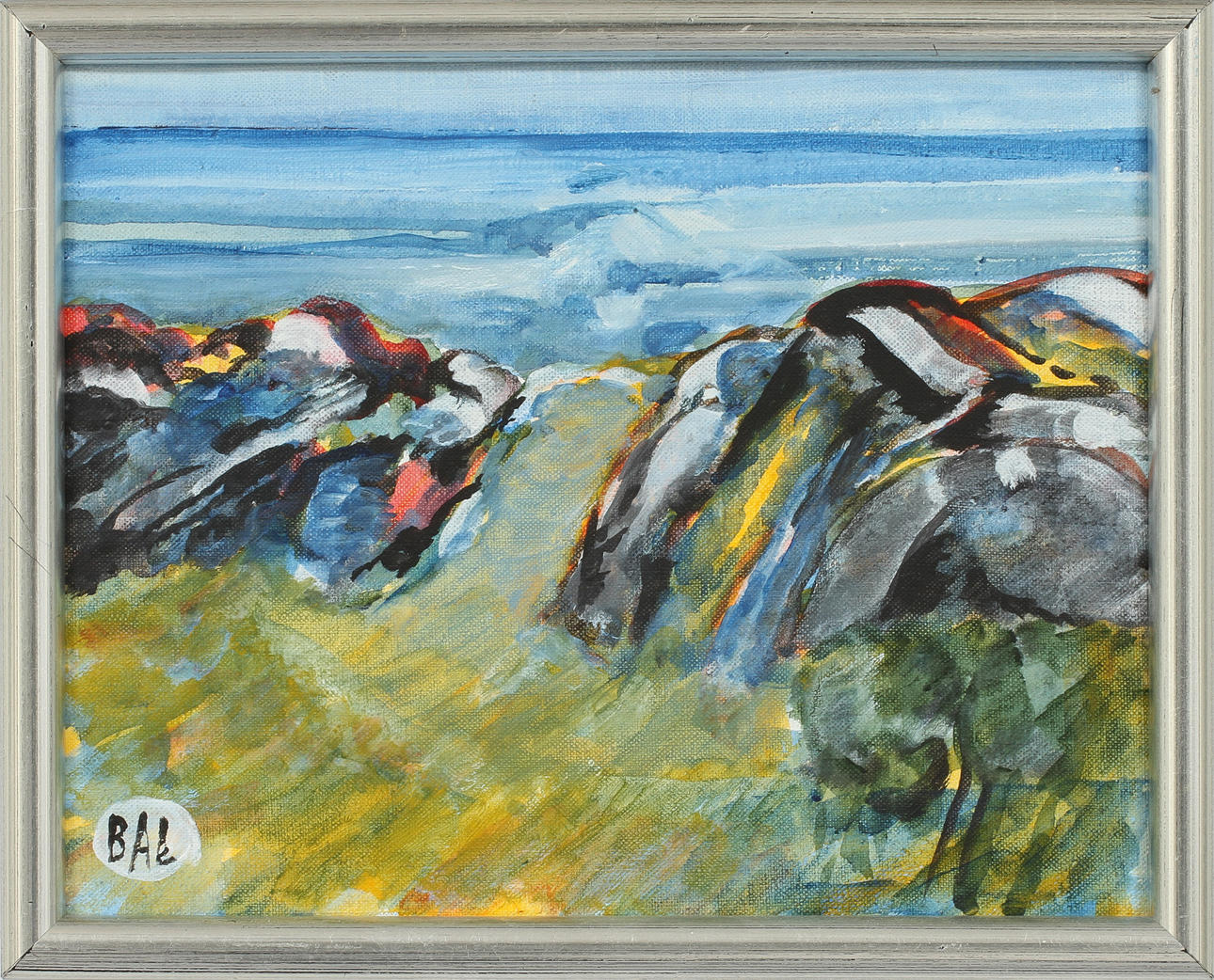 BENGT ARNE LINDEROS BAL. Kustlandskap, olja på duk, signerad BAL.