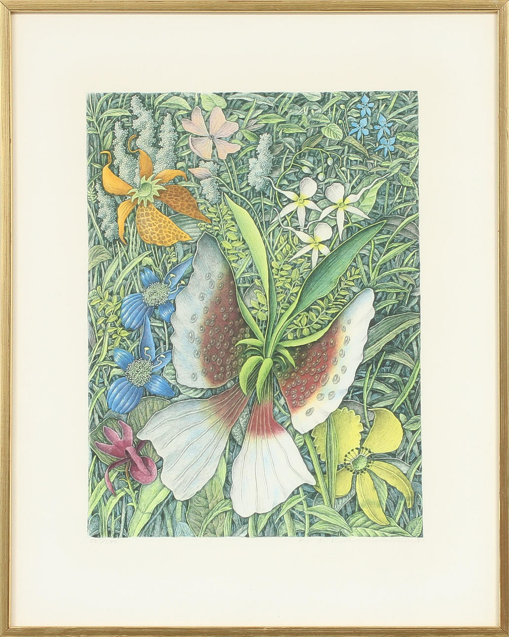 KARL AXEL PEHRSON. Växter, färglitografi, signerad och numrerad 285/500.