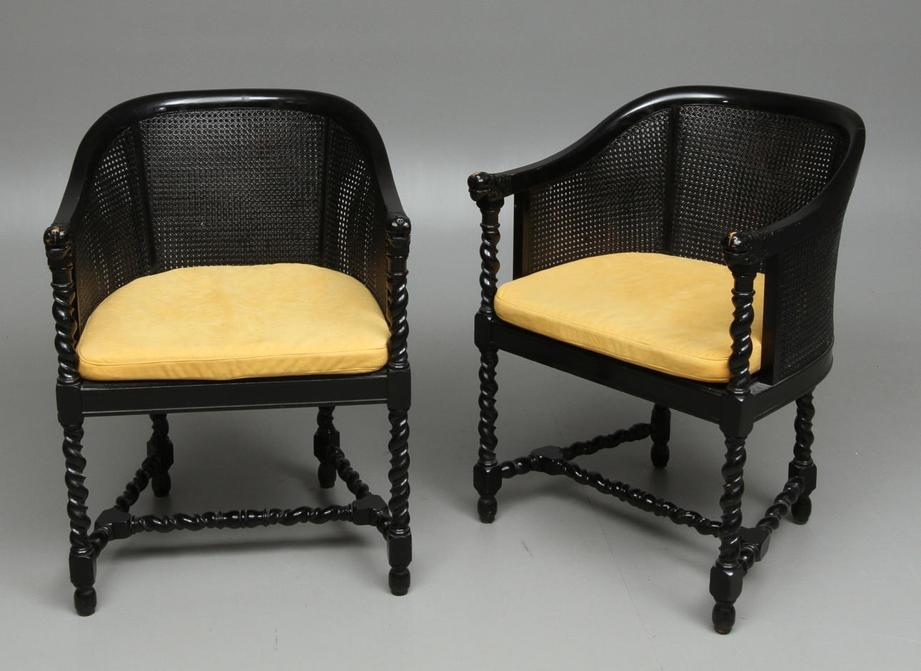 FÅTÖLJER, 1 par, barockstil, Nordiska kompaniet, 1900-tal.