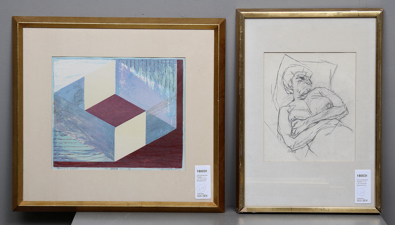 ÖSTGÖTAKONSTNÄRER. 2 st. Lolo Holmquist, Bengt Ericson.