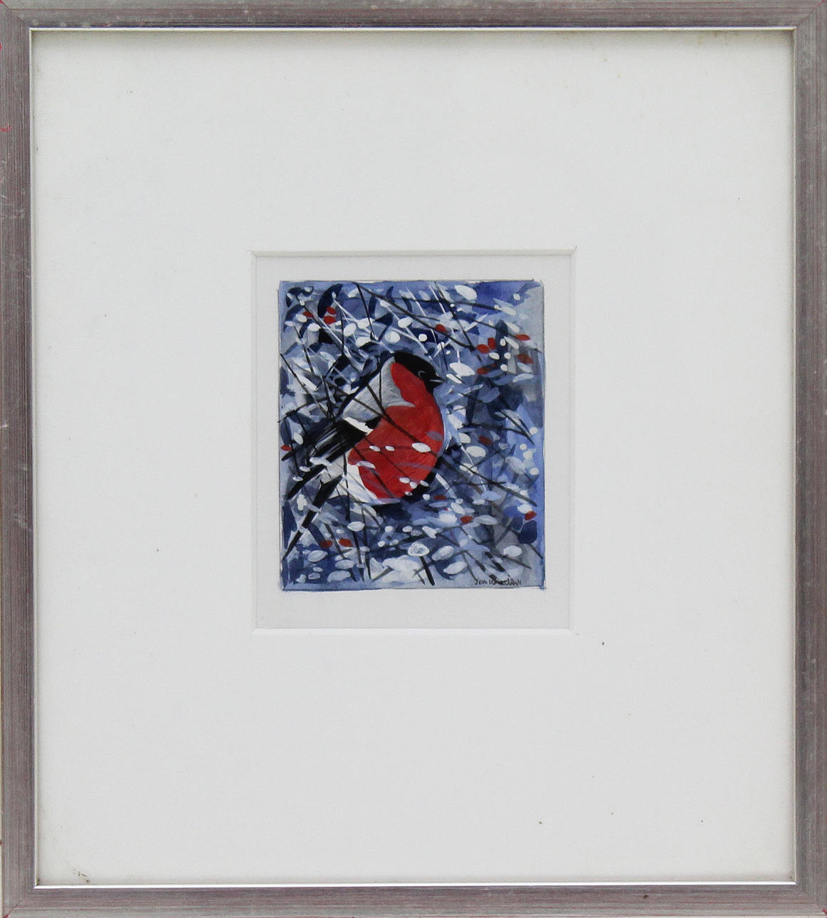 JAN RHODIN. Domherre. Gouache. Signerad.