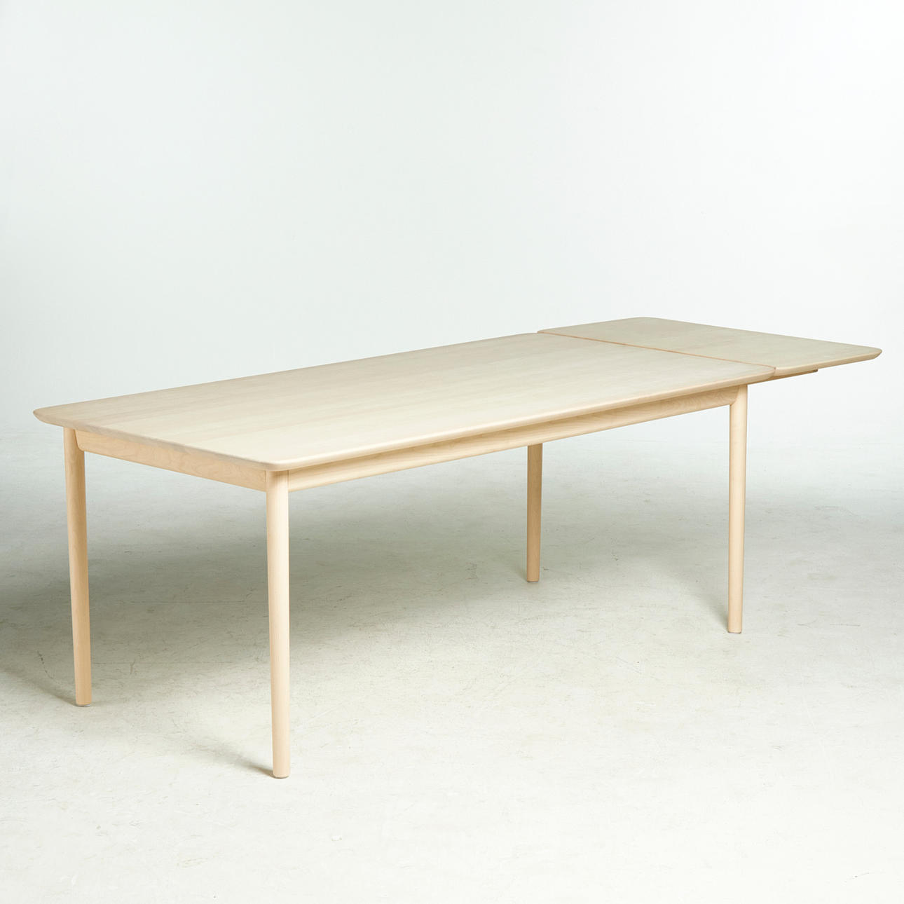 MARTI STIGSDOTTER & STAFFAN LIND. "Prima Vista", Stolab, dining table, solid birch in light matt lacquer.