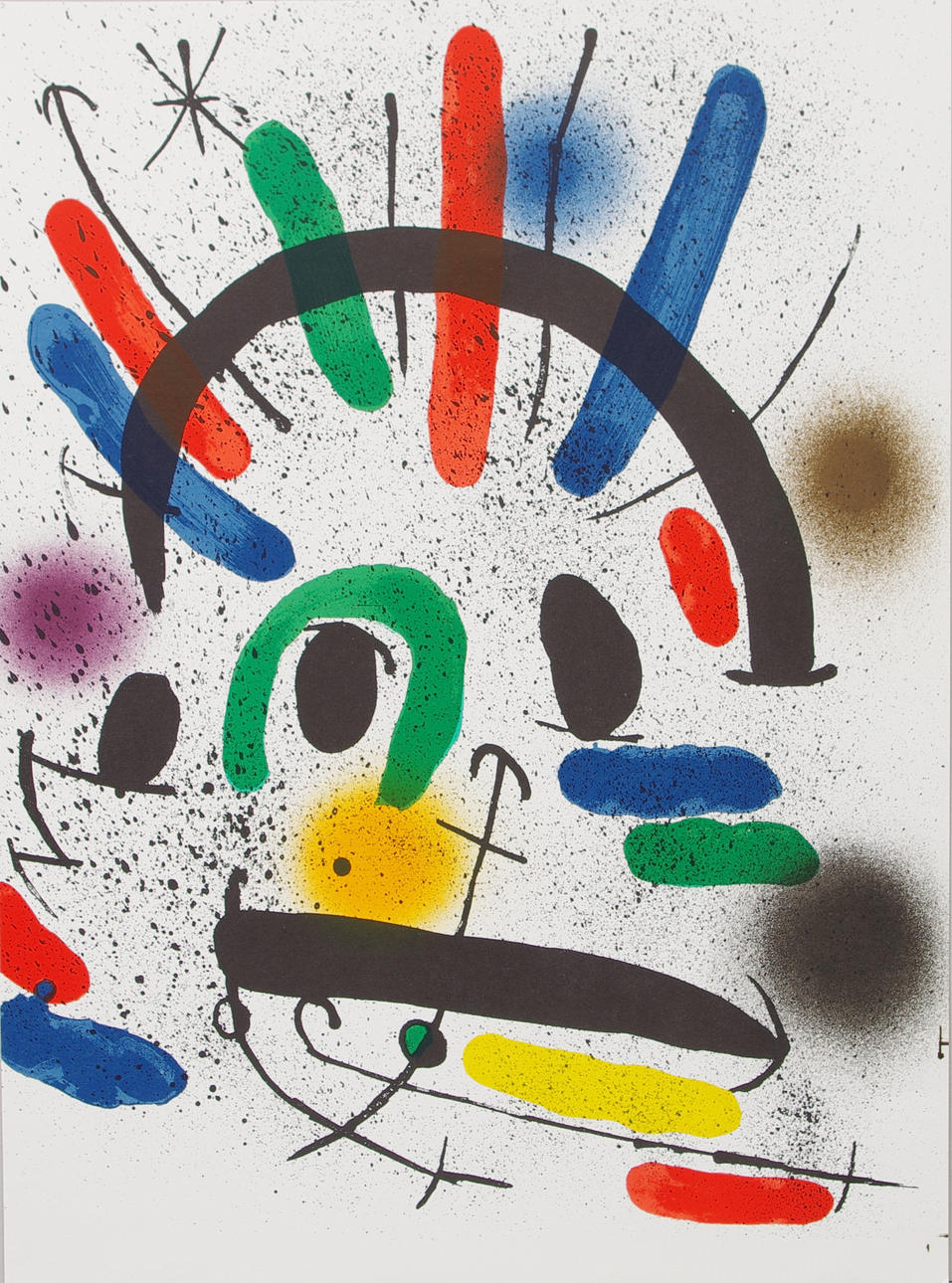 JOAN MIRO. EFTER. Komposition, färglitografi 1972.