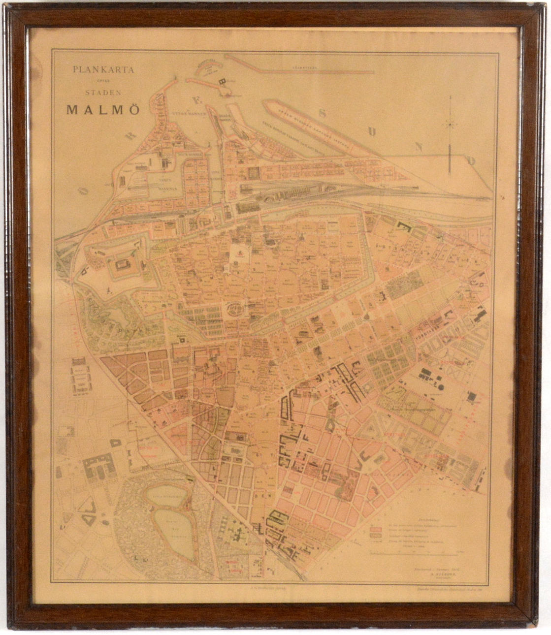 KARTA ÖVER MALMÖ STAD, 1901.