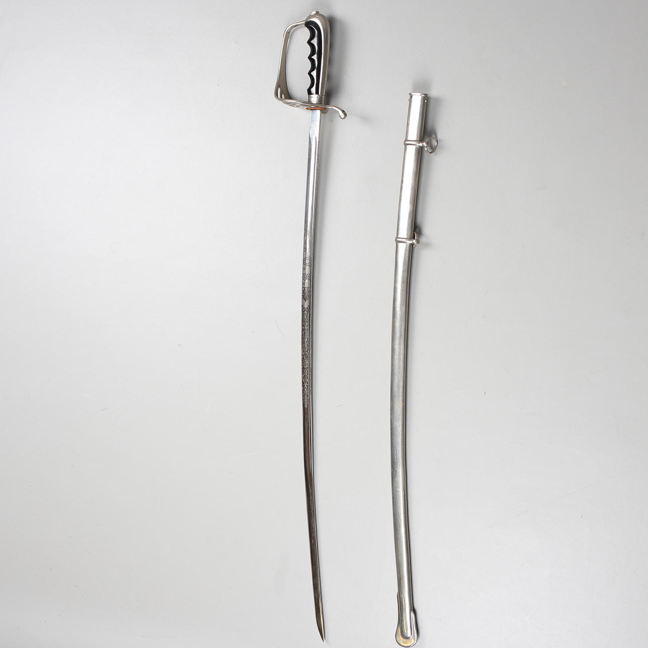 SABEL, US Amy, officersmodell med etsad klinga.