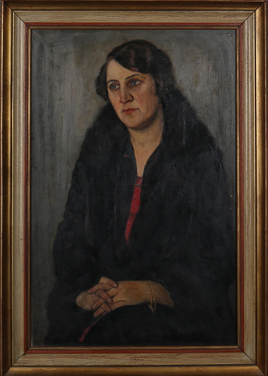 TORSTEN WESSBERG. Porträtt av en kvinna. Olja på duk. Signerad T Wessberg.