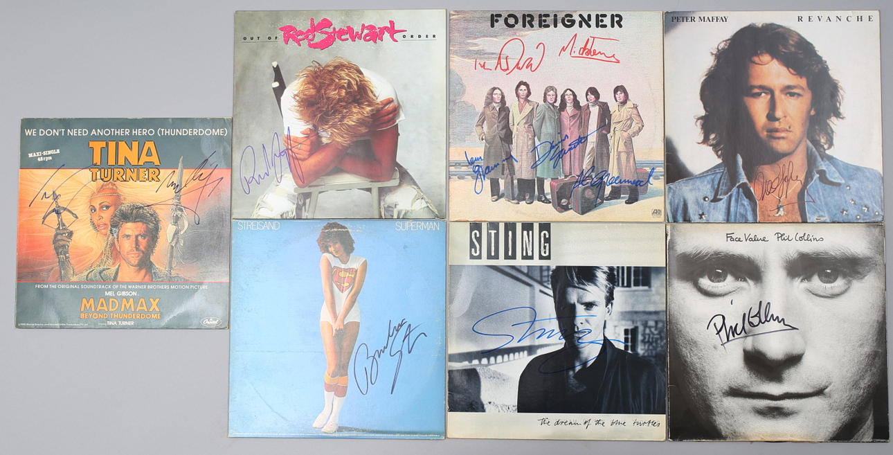 vinylskivor, 7 stycken.