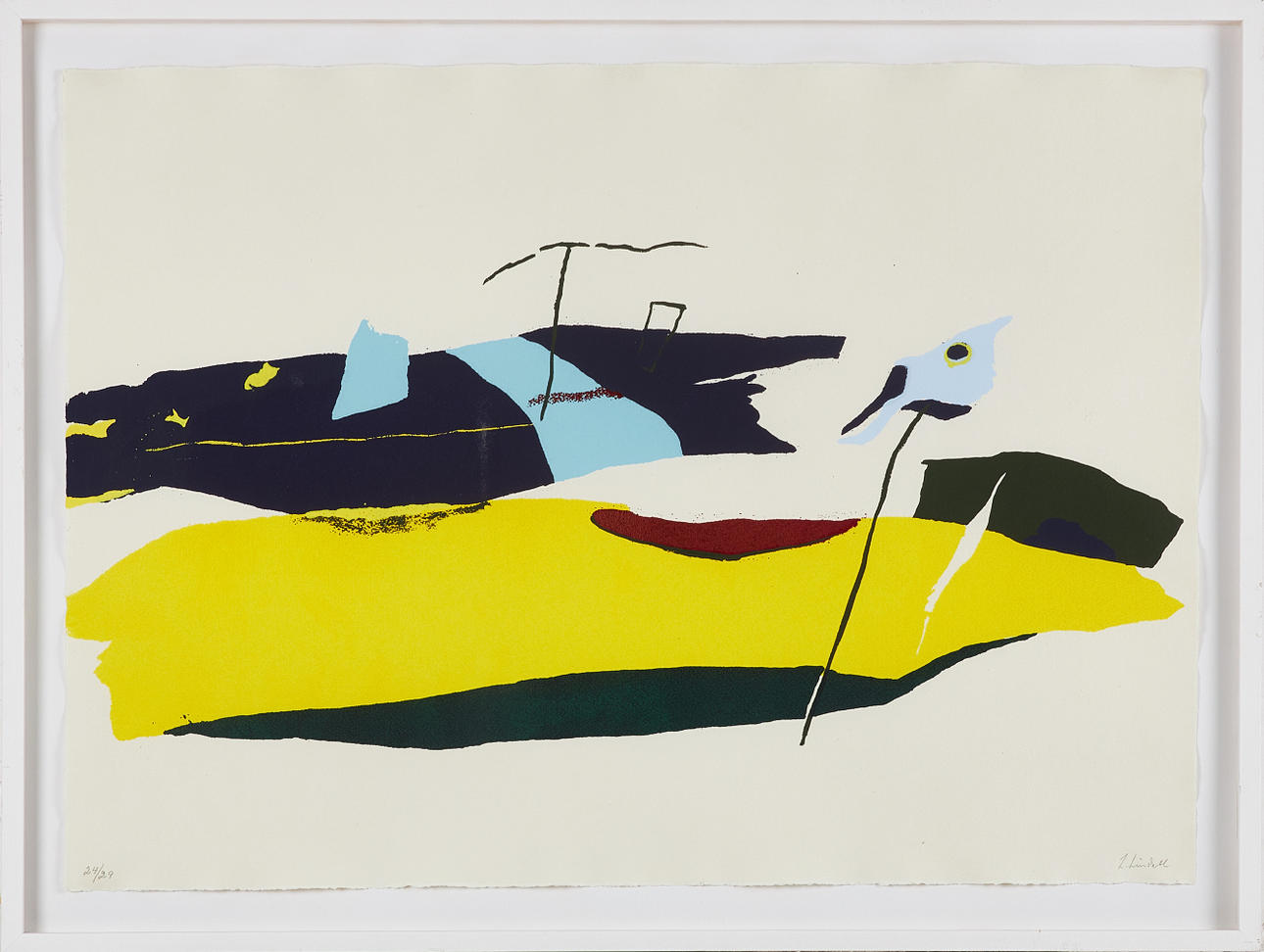 LAGE LINDELL. Composition, color lithograph, signed L Lindell, numbered ...