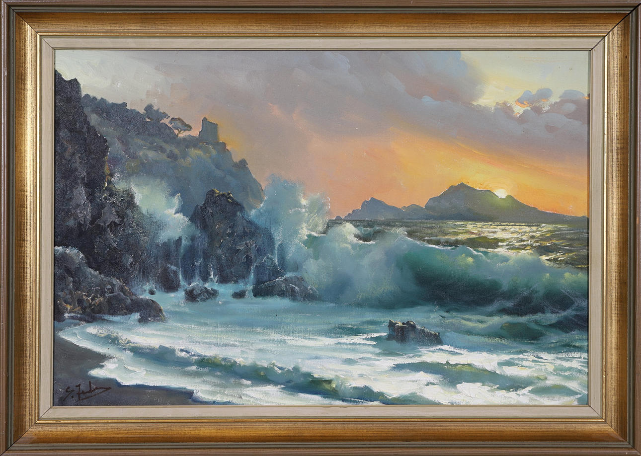 SALVATORE FEDERICO. oil on canvas, signed and dated -72 a verso.