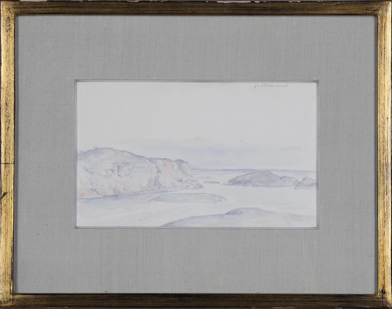 JOHAN HEURLIN. watercolor, signed.