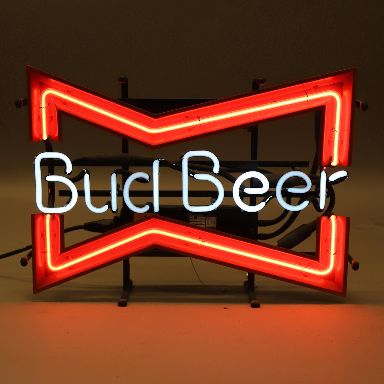 NEON SIGN, ''Bud beer'', Everbrite electronics.