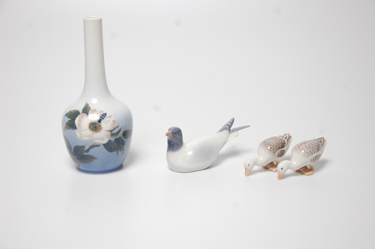 VAS, figuriner, 4 delar, porslin, Royal Copenhagen, Bing & Gröndahl.