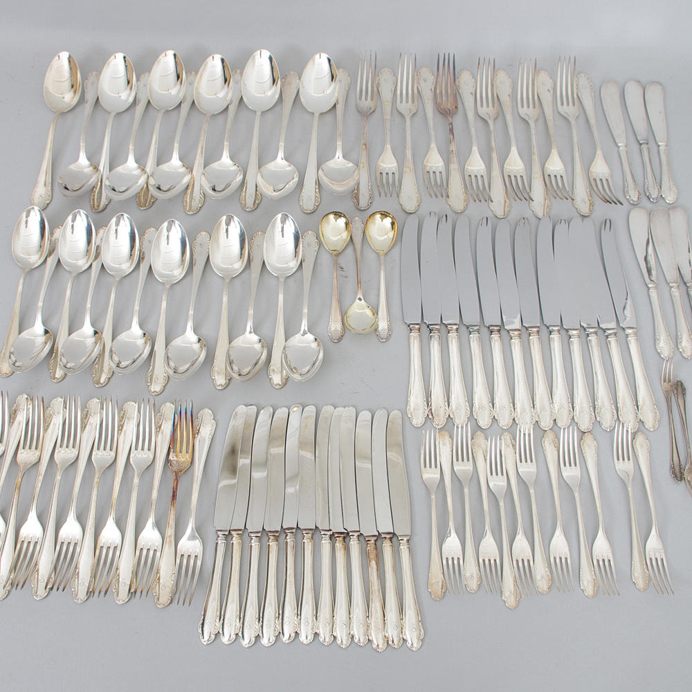 BESTICKUPPSÄTTNING, "Haga", nysilver.