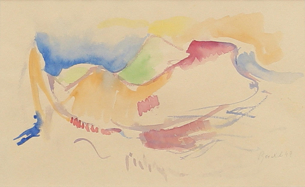 HERBERT BOECKL (1894-1966). Watercolor signed and dated 49.