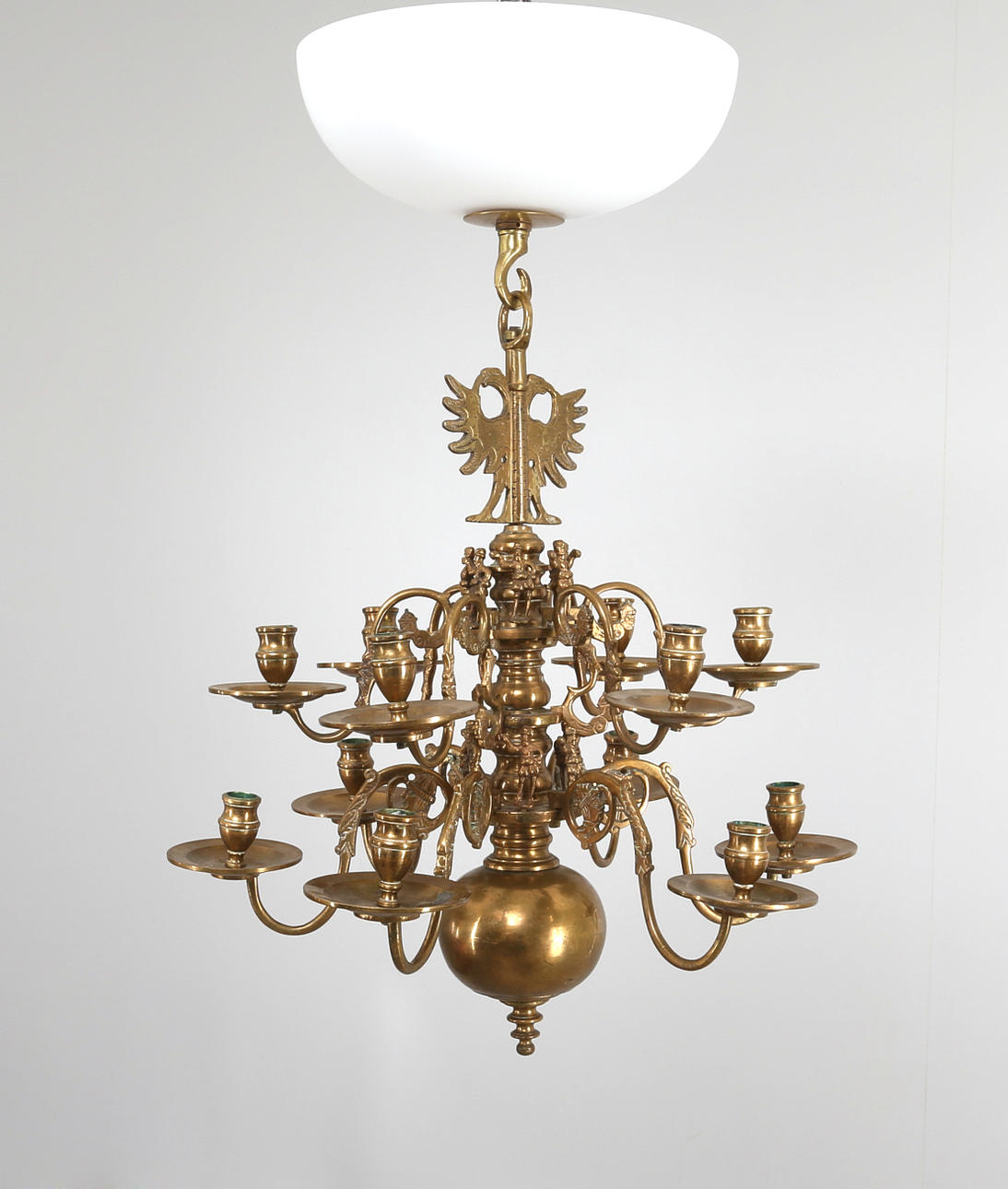 MÄSSINGSKRONA, Barockstil 1900-tal, Gelbgjuteriet Öland.