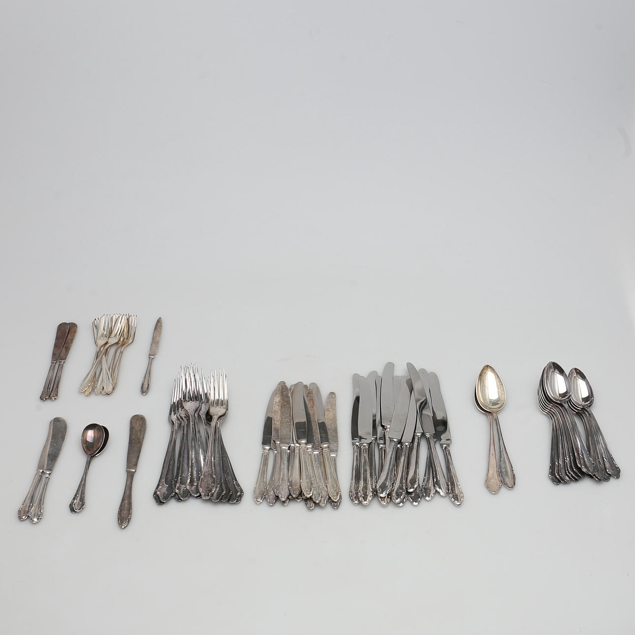 BESTICK, nysilver, modell Haga, 71 delar.