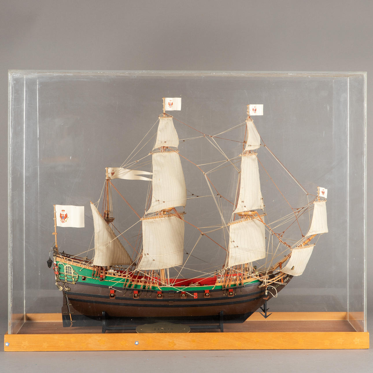 Modell der Fregatte Berlin nach dem Vorbild von1674.