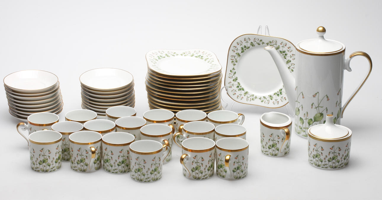 KAFFESERVIS, 55 delar, "Linnea", Hackefors, 1900-tal.