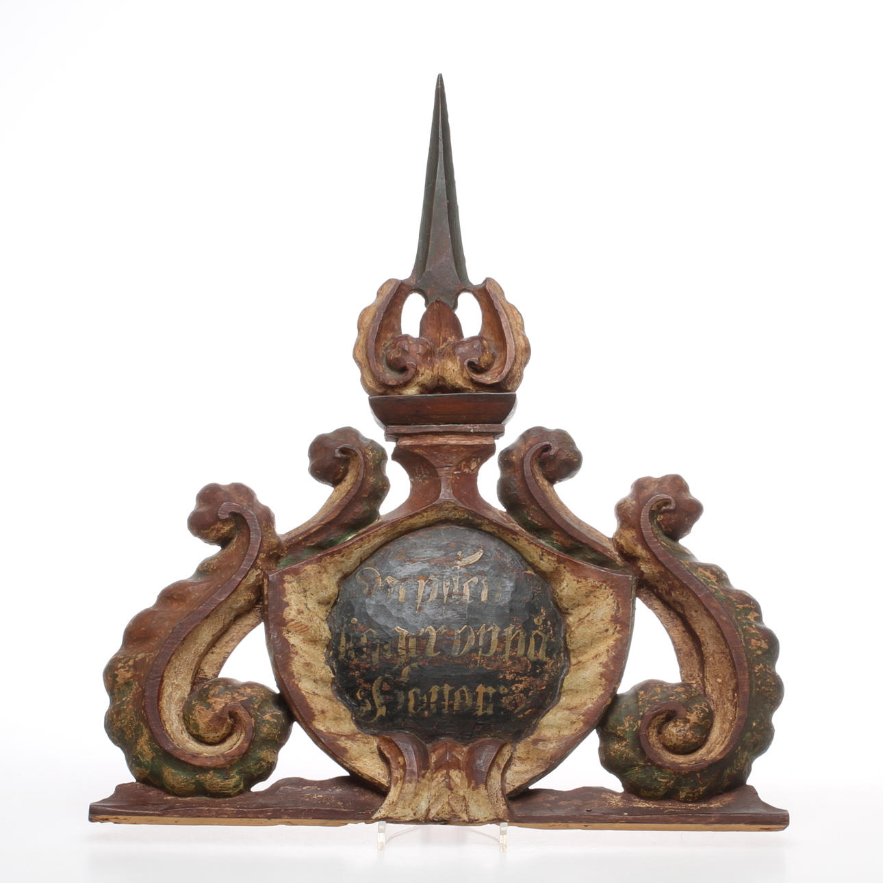 KRÖNDEL, allmoge, troligen från epitafium, 1700-tal.