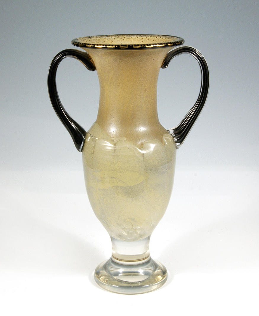 AMPHORE VAS, Kosta Boda. Unikt glasstycke ”Titos” med cert, 1990, design: Monica Backström.