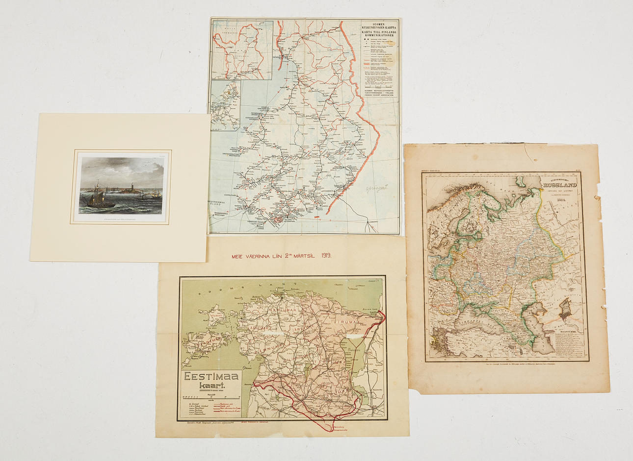 Kartor Estland och Finland m.fl.