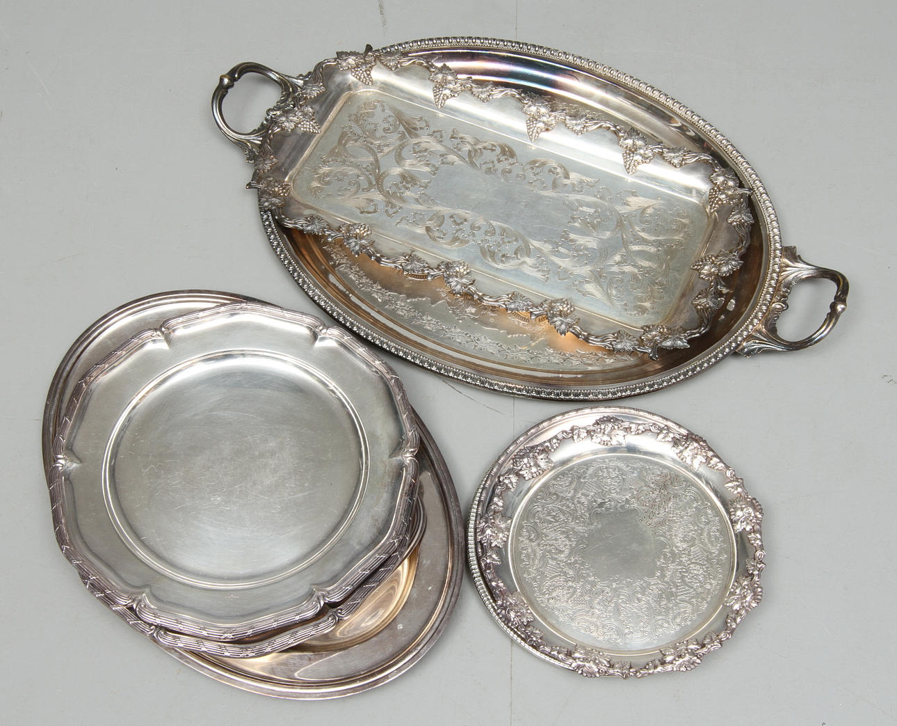 BRICKOR, 9 st, nysilver, 1900-tal.