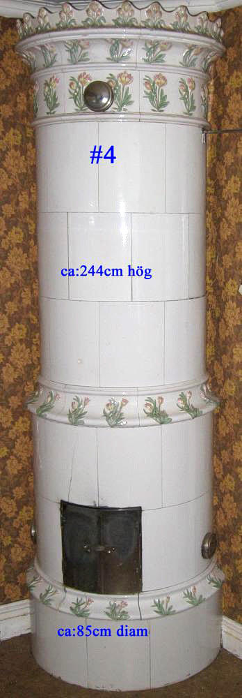 KAKELUGN, med blomsterdekor, 20-tal.