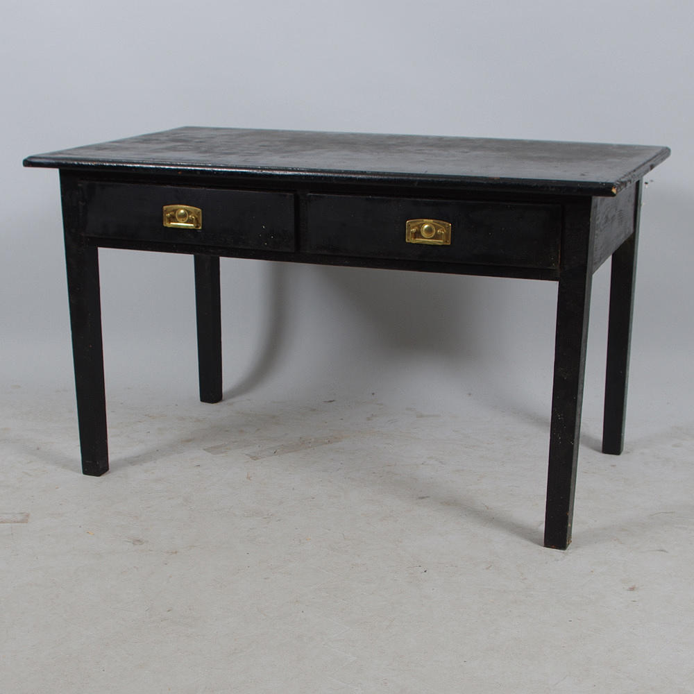 BORD MED LÅDOR, svartmålat, tidigt 1900-tal.