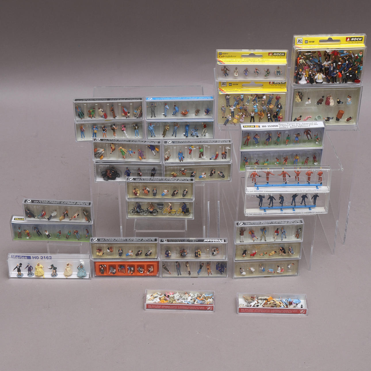 MODEL TOG TILBEHØR, figurer, HO, bl.a. Preiser, Noch & Faller.