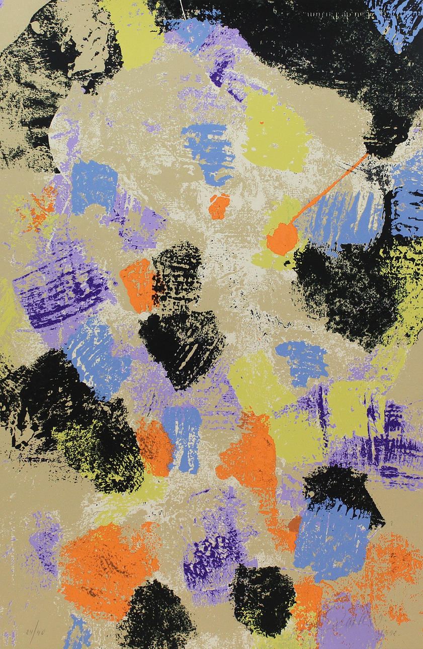 MIKAEL QVARSEBO. Komposition. Serigrafi.Signerad M Qvarsebo 1992. 24/40.