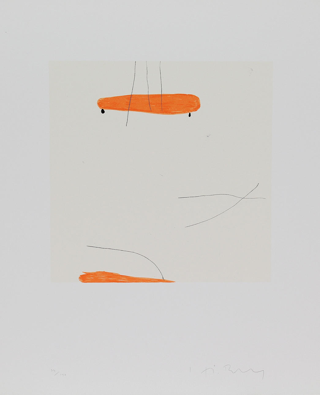 HÅKAN BERG. Komposition. Färgserigrafi. Bildmått Signerad H Berg och och numr 74/140.