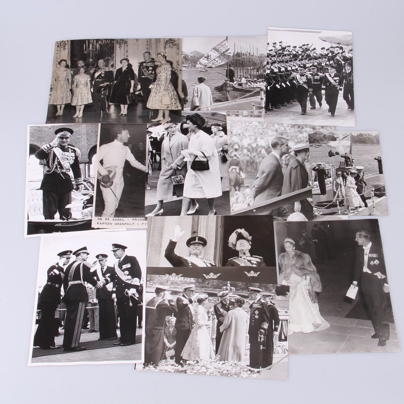 FOTOGRAFIER, 20 st. Kung Gustaf VI Adolf och drottning Louise.