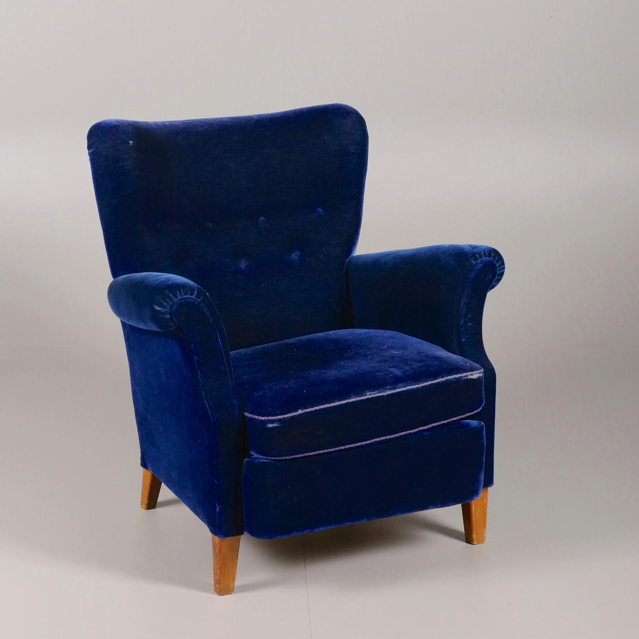 FÅTÖLJ, med originalklädsel, DUX, 1950-tal.