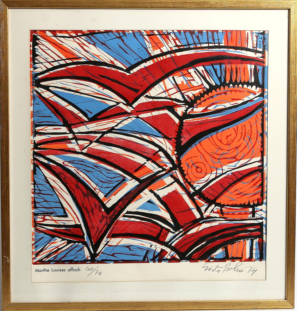 GÖSTA BOHM. Färglitografi, signerad och numrerad 60/70.