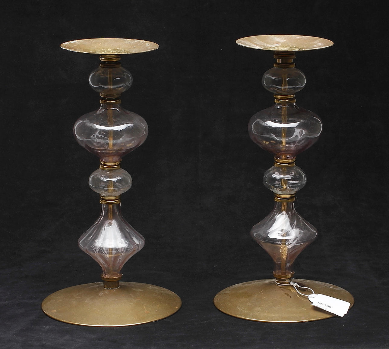 LJUSSTAKAR, ett par, troligen Erik Höglund, Boda, 1900-talets andra hälft.