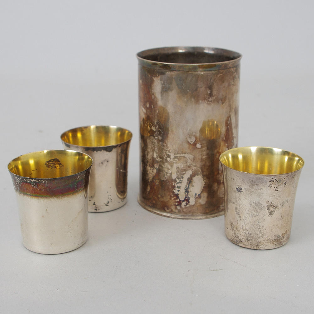 VAS SAMT 3 SUPKOPPAR, silver, vasen Högberg Göteborg.