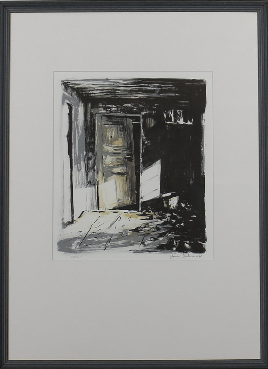 HASSE KARLSSON. Interiör. Färglitografi. Signerad och daterad -98. 65/225.