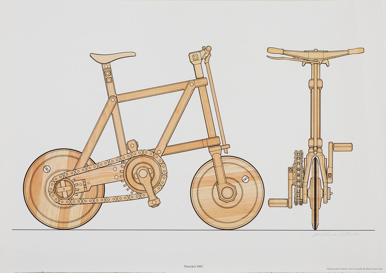 ANDERS ÖSTERLIN. träcykel.