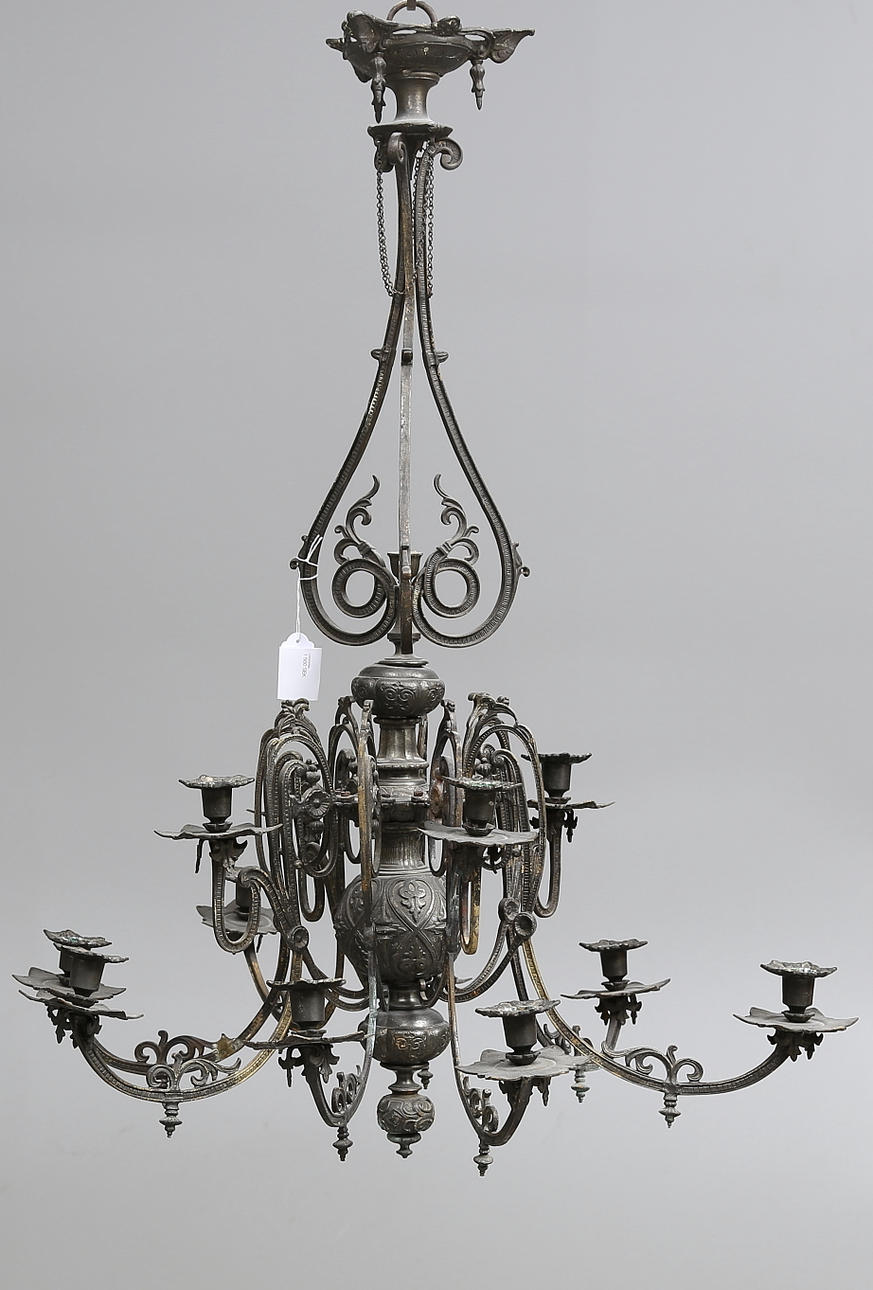 TAKKRONA, nyrenässans, sent 1800-tal, höjd ca. 85 cm.