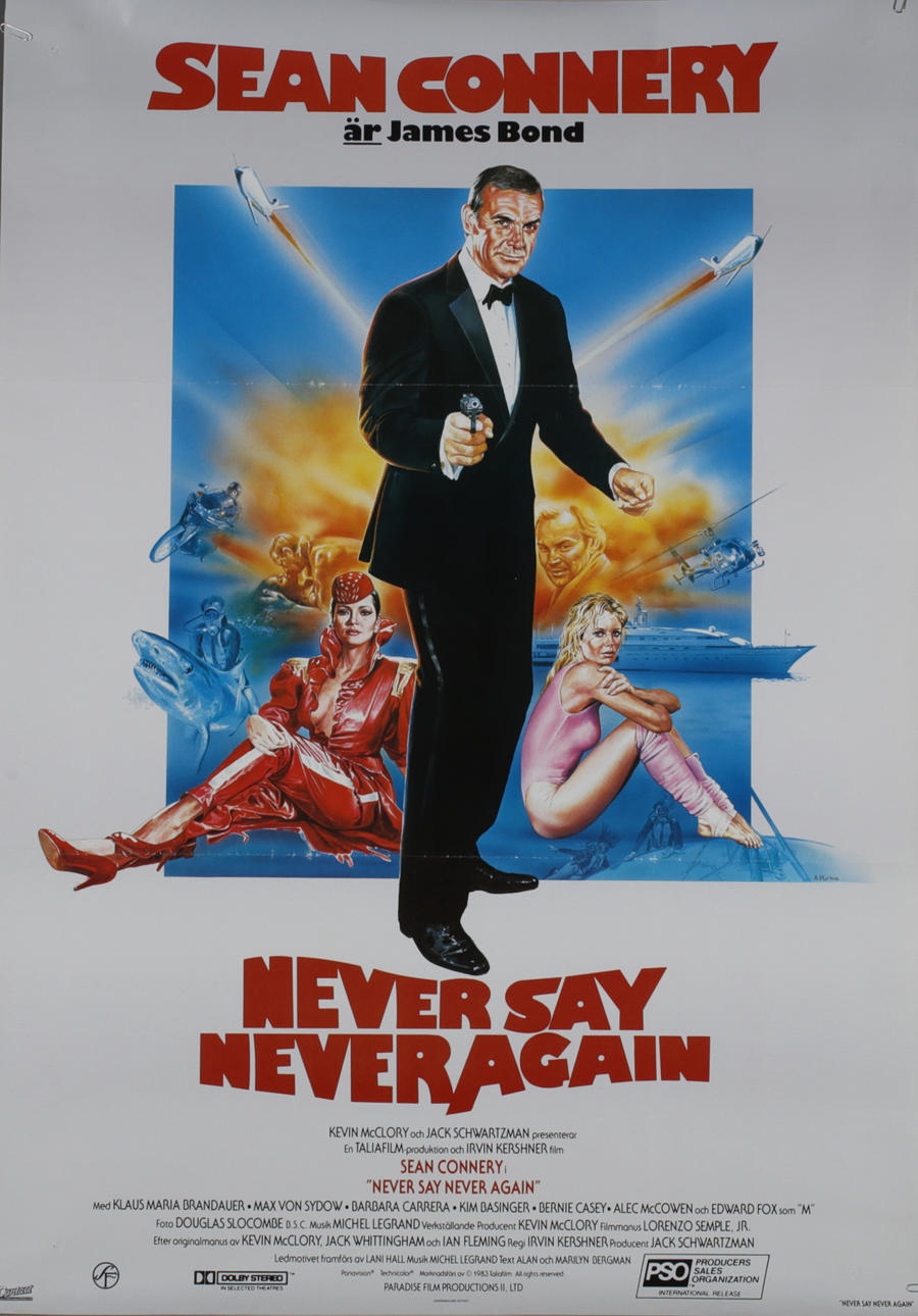 BIO POSTERS, 5 pcs, James Bond, 1970/80s.