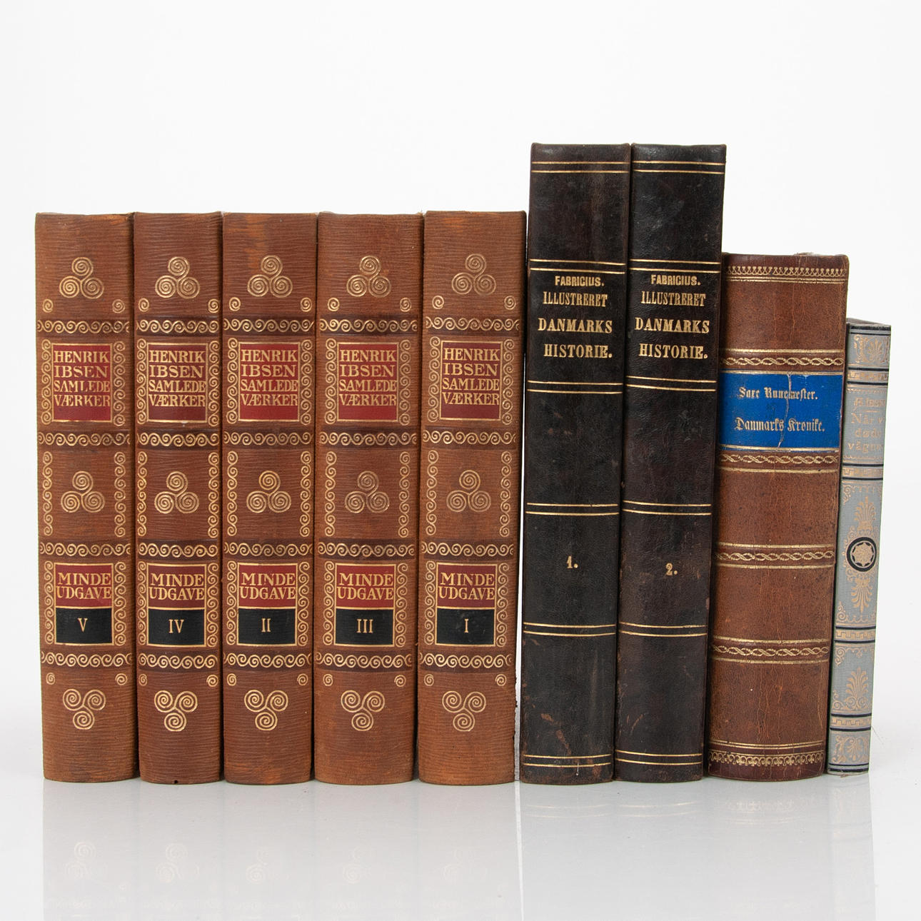 BÖCKER. 9 band, Fabricius, Runemester, Ibsen.